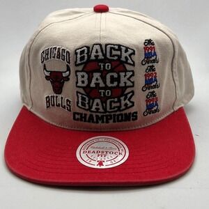 Mitchell & Ness Retro NBA Deadstock Championship Chicago Bulls Hat NWT‎